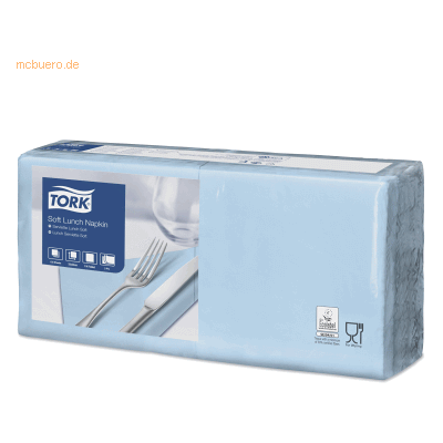 Tork - Serviet 33x33 cm 3-lag Lyseblå - Lyseblå - Napkins Tork - Serviet 33x33 cm 3-lag Lyseblå - Lyseblå - Napkins