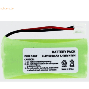 AGI 111198 - Akku - GE - Grün - NiMH 600mAh - 2,4V - Telefon Zubehör AGI 111198 - Akku - GE - Grün - NiMH 600mAh - 2,4V - Telefon Zubehör
