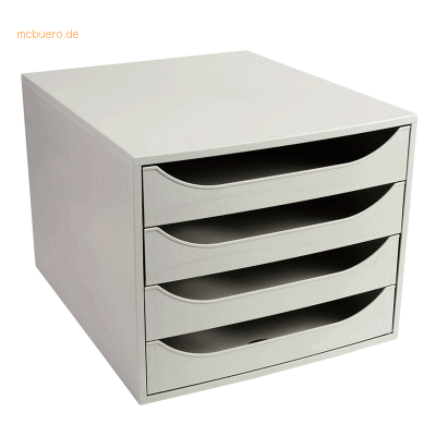 Exacompta Schubladenbox Ecobox Office 4 Schübe grau Exacompta Schubladenbox Ecobox Office 4 Schübe grau