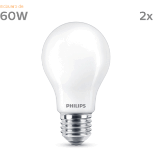 Signify Philips LED classic Lampe 60W E27 Warmweiß 806lm matt 2er P Signify Philips LED classic Lampe 60W E27 Warmweiß 806lm matt 2er P