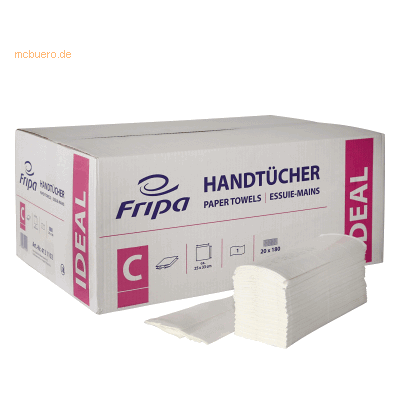 Fripa Handtuchpapier IDEAL - 250x330mm - 1-lagig - 100% Zellstoff Fripa Handtuchpapier IDEAL - 250x330mm - 1-lagig - 100% Zellstoff