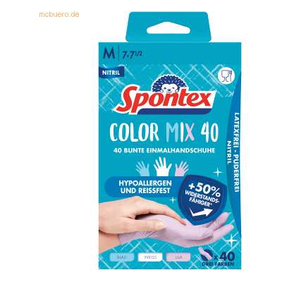 Tex Handschuh Colormix 12979157 Gr. 7 sortiert 40 Stück Tex Handschuh Colormix 12979157 Gr. 7 sortiert 40 Stück