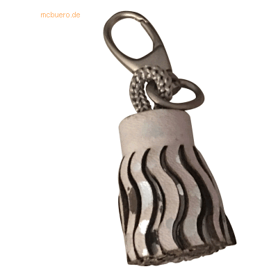 2 x Clairefontaine Schlüsselanhänger Cosmicuir Leder 4x2,5cm silver 2 x Clairefontaine Schlüsselanhänger Cosmicuir Leder 4x2,5cm silver