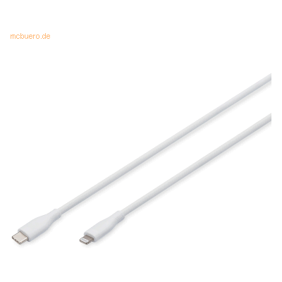 Assmann DIGITUS Lightning Silikon Kabel, USB-C - Lightning, 0,5m, weiß Assmann DIGITUS Lightning Silikon Kabel, USB-C - Lightning, 0,5m, weiß
