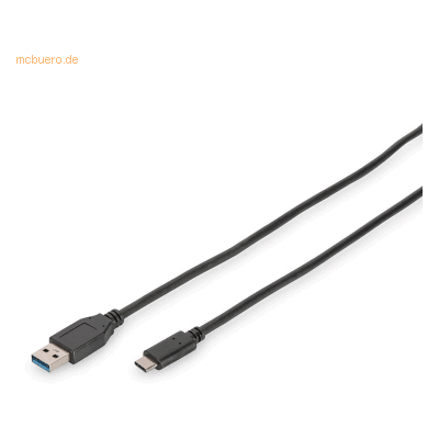 Assmann DIGITUS USB Type-C Anschlusskabel 1.0m, Type-C - A St/St Assmann DIGITUS USB Type-C Anschlusskabel 1.0m, Type-C - A St/St