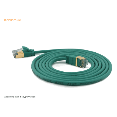 Wantecwire 7217 - 2m Netzwerkkabel mit abgeschirmtem CAT7 - Grün Wantecwire 7217 - 2m Netzwerkkabel mit abgeschirmtem CAT7 - Grün