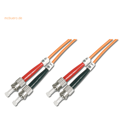 Assmann LWL Patchkabel, ST/ST Multimode 50/125 µ, Duplex 10m Assmann LWL Patchkabel, ST/ST Multimode 50/125 µ, Duplex 10m