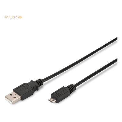 Assmann ASSMANN USB 2.0 Kabel Typ A-mikro B 1.8m USB 2.0 sw. Assmann ASSMANN USB 2.0 Kabel Typ A-mikro B 1.8m USB 2.0 sw.
