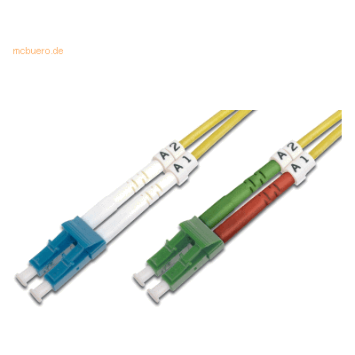 Assmann LWL Patchk. LC (APC)/LC (PC), Singlem. 09/125 µ, Duplex 2 m Assmann LWL Patchk. LC (APC)/LC (PC), Singlem. 09/125 µ, Duplex 2 m