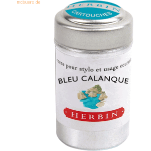 6 x Herbin Tintenpatronen VE=Dose mit 6 Stück bleu calanque 6 x Herbin Tintenpatronen VE=Dose mit 6 Stück bleu calanque