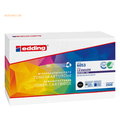 edding EDD-6053 Schwarzer Toner kompatibel mit Lexmark 60F2000 - Toner edding EDD-6053 Schwarzer Toner kompatibel mit Lexmark 60F2000 - Toner