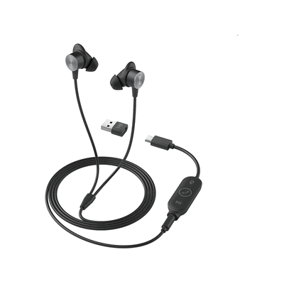 Logitech Logitech Zone Wired In-Ear-Headset, USB-A/C, graphit Logitech Logitech Zone Wired In-Ear-Headset, USB-A/C, graphit