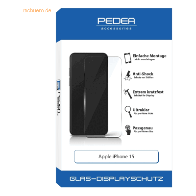 Pedea 50170098 Apple iPhone 15 Displayschutzfolie - Anti-Fingerprint Pedea 50170098 Apple iPhone 15 Displayschutzfolie - Anti-Fingerprint