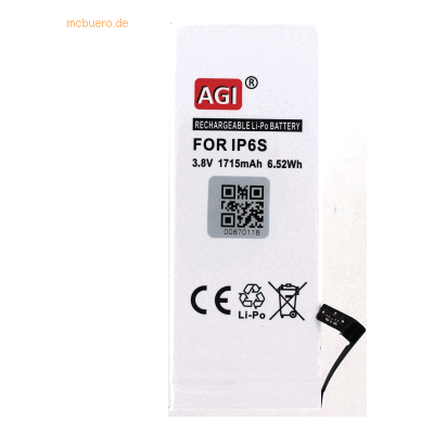 Apple iPhone 6S Weiß Lithium Polymer Smartphone Akku - 1715 mA Apple iPhone 6S Weiß Lithium Polymer Smartphone Akku - 1715 mA