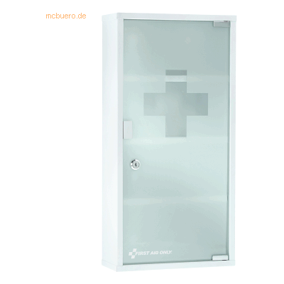 FIRST AID ONLY Medizinschrank ohne Füllung weiß - Medizinischer Schrank, Erste-Hilfe, Metall, 30x12x60cm FIRST AID ONLY Medizinschrank ohne Füllung weiß - Medizinischer Schrank, Erste-Hilfe, Metall, 30x12x60cm