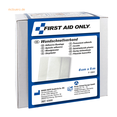 FIRST AID ONLY Weißer Erste-Hilfe-Band - Erste-Hilfe-Band FIRST AID ONLY Weißer Erste-Hilfe-Band - Erste-Hilfe-Band