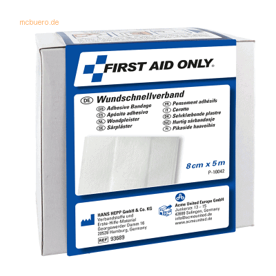 First Aid Only P-10042 Weißer Verbandrolle - Erste-Hilfe-Rolle First Aid Only P-10042 Weißer Verbandrolle - Erste-Hilfe-Rolle