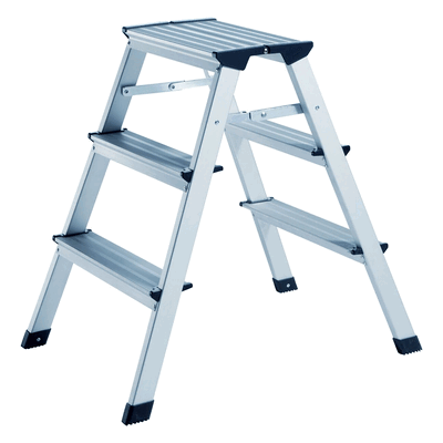 Alco Trittleiter 3 Stufen - Leichtes Aluminium - 62cm Höhe Alco Trittleiter 3 Stufen - Leichtes Aluminium - 62cm Höhe