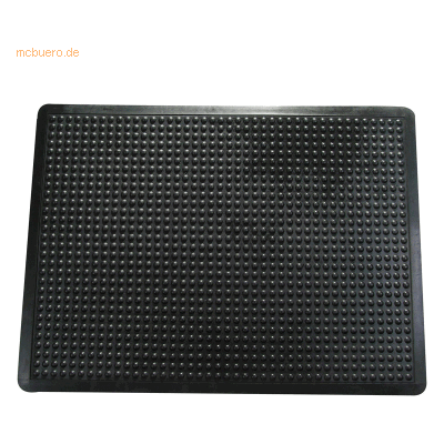 Doortex Anti-Ermüdungsmatte - 90x120cm - Gummi - Schwarz - Ergonomisch Doortex Anti-Ermüdungsmatte - 90x120cm - Gummi - Schwarz - Ergonomisch