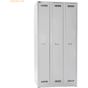 Bisley Light Garderobenschrank 3 Abteile lichtgrau Bisley Light Garderobenschrank 3 Abteile lichtgrau