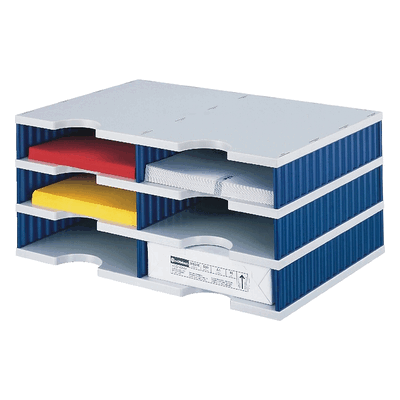 Styro Sortierstation styrodoc Duo 6 Fächer grau/blau Styro Sortierstation styrodoc Duo 6 Fächer grau/blau