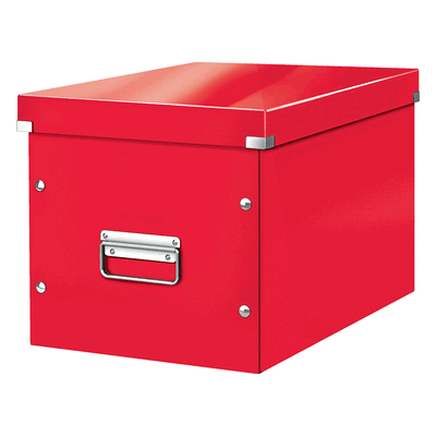 Leitz Archivbox Click & Store Cube L Hartpappe rot Leitz Archivbox Click & Store Cube L Hartpappe rot
