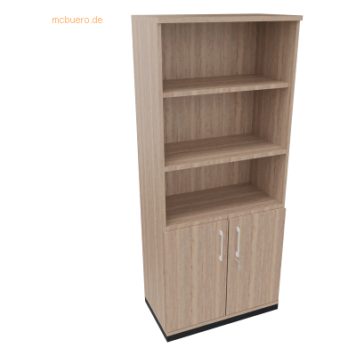 Soennecken Kombischrank 2OH Tür 3OH Regal B800xT442xH1869mm anthrazit/ Soennecken Kombischrank 2OH Tür 3OH Regal B800xT442xH1869mm anthrazit/