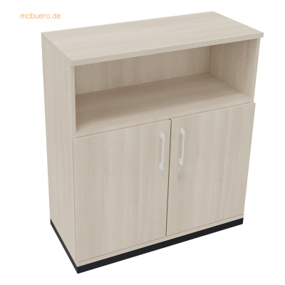 Soennecken Kombischrank 2OH Tür 1OH Regal B1000xT442xH1133mm anthrazit Soennecken Kombischrank 2OH Tür 1OH Regal B1000xT442xH1133mm anthrazit