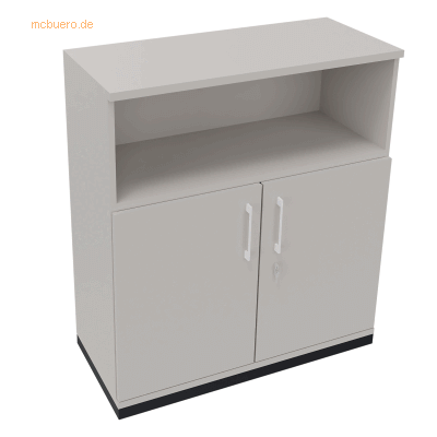 Soennecken Kombischrank 2OH Tür 1OH Regal B1000xT442xH1133mm anthrazit Soennecken Kombischrank 2OH Tür 1OH Regal B1000xT442xH1133mm anthrazit