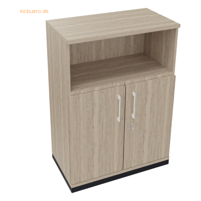 Soennecken Kombischrank 2OH Tür 1OH Regal B800xT442xH1133mm anthrazit/ Soennecken Kombischrank 2OH Tür 1OH Regal B800xT442xH1133mm anthrazit/