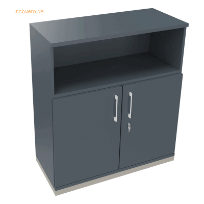 Soennecken Kombischrank 2OH Tür 1OH Regal B1000xT442xH1133mm silber/La Soennecken Kombischrank 2OH Tür 1OH Regal B1000xT442xH1133mm silber/La