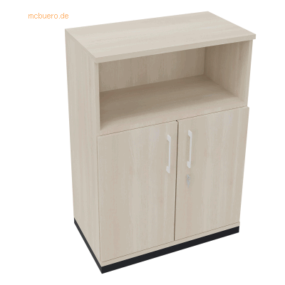 Soennecken Kombischrank 2OH Tür 1OH Regal B800xT442xH1133mm anthrazit/ Soennecken Kombischrank 2OH Tür 1OH Regal B800xT442xH1133mm anthrazit/