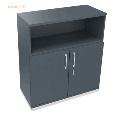 Soennecken Kombischrank 2OH Tür 1OH Regal B1000xT442xH1133mm weiß/Lava Soennecken Kombischrank 2OH Tür 1OH Regal B1000xT442xH1133mm weiß/Lava