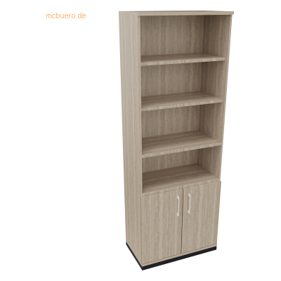 Soennecken Kombischrank 2OH Tür 4OH Regal B800xT442xH2221mm anthrazit/ Soennecken Kombischrank 2OH Tür 4OH Regal B800xT442xH2221mm anthrazit/
