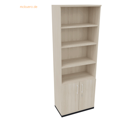 Soennecken Kombischrank 2OH Tür 4OH Regal B800xT442xH2221mm anthrazit/ Soennecken Kombischrank 2OH Tür 4OH Regal B800xT442xH2221mm anthrazit/