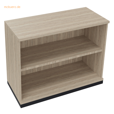 Soennecken Regal 2OH B1000xT442xH781mm Anthrazit-Metallic/Eiche Natur Soennecken Regal 2OH B1000xT442xH781mm Anthrazit-Metallic/Eiche Natur
