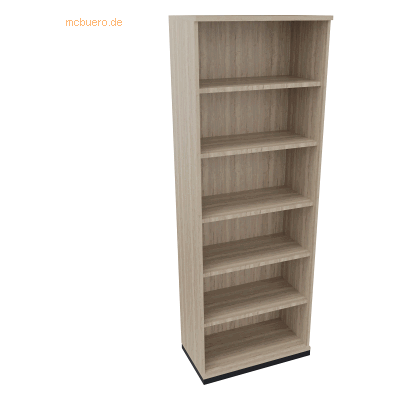Soennecken Regal 6OH B800xT442xH2221mm Anthrazit-Metallic/Eiche Natur Soennecken Regal 6OH B800xT442xH2221mm Anthrazit-Metallic/Eiche Natur