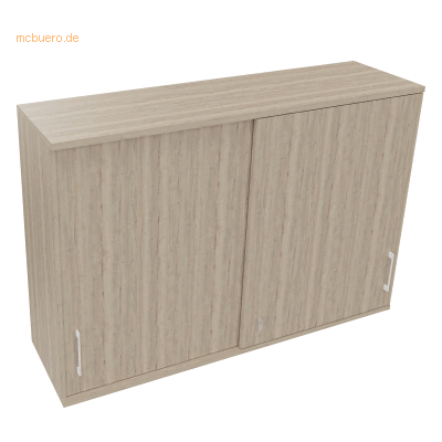Soennecken Aufsatz Schiebetürenschrank 3OH B1600xT442xH1088mm Eiche Na Soennecken Aufsatz Schiebetürenschrank 3OH B1600xT442xH1088mm Eiche Na