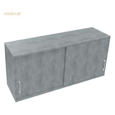 Soennecken Aufsatz Schiebetürenschrank 2OH B1600xT442xH736mm Beton hel Soennecken Aufsatz Schiebetürenschrank 2OH B1600xT442xH736mm Beton hel