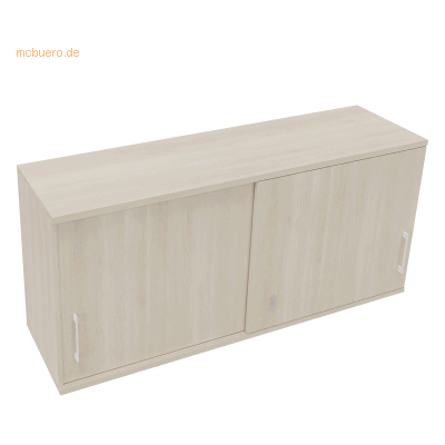Soennecken Aufsatz Schiebetürenschrank 2OH B1600xT442xH736mm Akazie he Soennecken Aufsatz Schiebetürenschrank 2OH B1600xT442xH736mm Akazie he