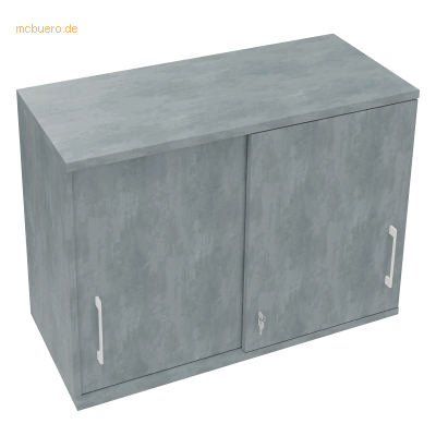 Soennecken Aufsatz Schiebetürenschrank 2OH B1000xT442xH736mm Beton hel Soennecken Aufsatz Schiebetürenschrank 2OH B1000xT442xH736mm Beton hel