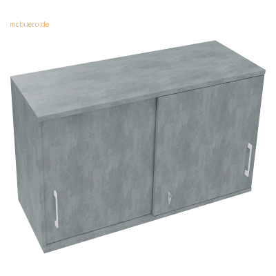 Soennecken Aufsatz Schiebetürenschrank 2OH B1200xT442xH736mm Beton hel Soennecken Aufsatz Schiebetürenschrank 2OH B1200xT442xH736mm Beton hel