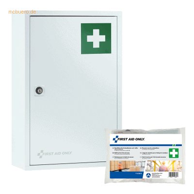 FIRST AID ONLY Medizinschrank DIN 13157 weiß - Erste-Hilfe-Schrank - Weiß - 30x14x46 cm FIRST AID ONLY Medizinschrank DIN 13157 weiß - Erste-Hilfe-Schrank - Weiß - 30x14x46 cm