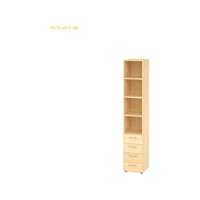 Eurokraft pro RENATUS - Offene Schrank mit 3 Regalböden und 4 Schubladen - Aufbewahrung Eurokraft pro RENATUS - Offene Schrank mit 3 Regalböden und 4 Schubladen - Aufbewahrung