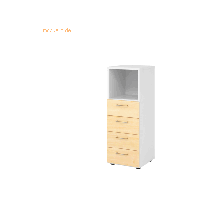 Unbekannt 934S4 Weiss/Ahorn Aktenschrank - Regal Unbekannt 934S4 Weiss/Ahorn Aktenschrank - Regal