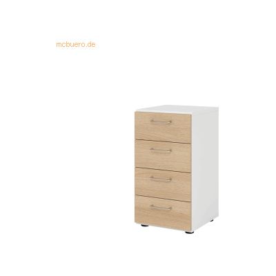Weiß/Eiche 4 Schubladen Aktenschrank - Regal Weiß/Eiche 4 Schubladen Aktenschrank - Regal