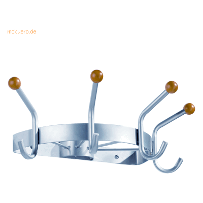 ALCO - Wandgarderobe Metall - Silber - 52x30 cm - Coat rack ALCO - Wandgarderobe Metall - Silber - 52x30 cm - Coat rack