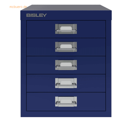 Bisley MultiDrawer L125 Aktenschrank Oxfordblau - 5 Schubladen Bisley MultiDrawer L125 Aktenschrank Oxfordblau - 5 Schubladen