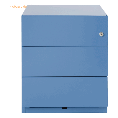 Bisley Stahl 3-Drawer Rollcontainer - Büromöbel Blau Bisley Stahl 3-Drawer Rollcontainer - Büromöbel Blau