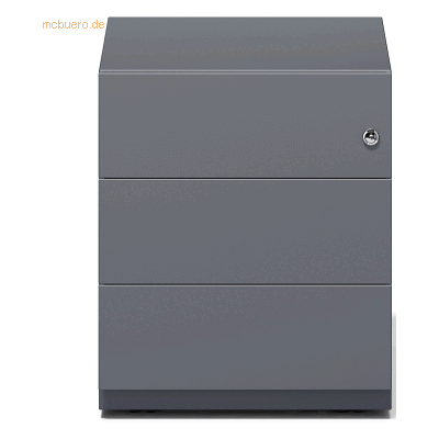 Bisley Stahl Rollcontainer Note - 3 Schubfächer - Anthrazit Bisley Stahl Rollcontainer Note - 3 Schubfächer - Anthrazit